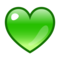 Green Heart emoji on Emojidex